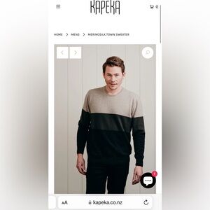 BRAND NEW Kapeka men’s sweater (New Zealand merino)